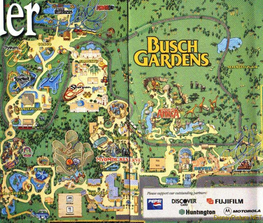 Busch Gardens map